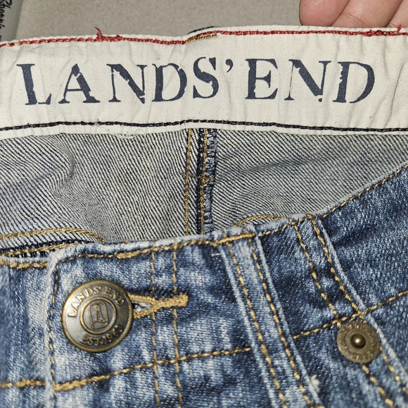 Lands End Womans Original Fit, Boot Leg Blue Jeans Size 6 - Picture 12 of 14